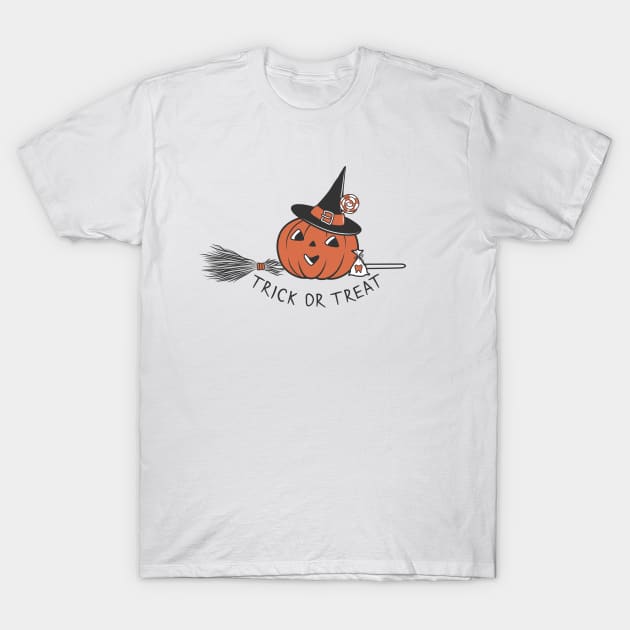 Trick or Treat Set from Pumpkin's Delivery Express T-Shirt by runcatrun